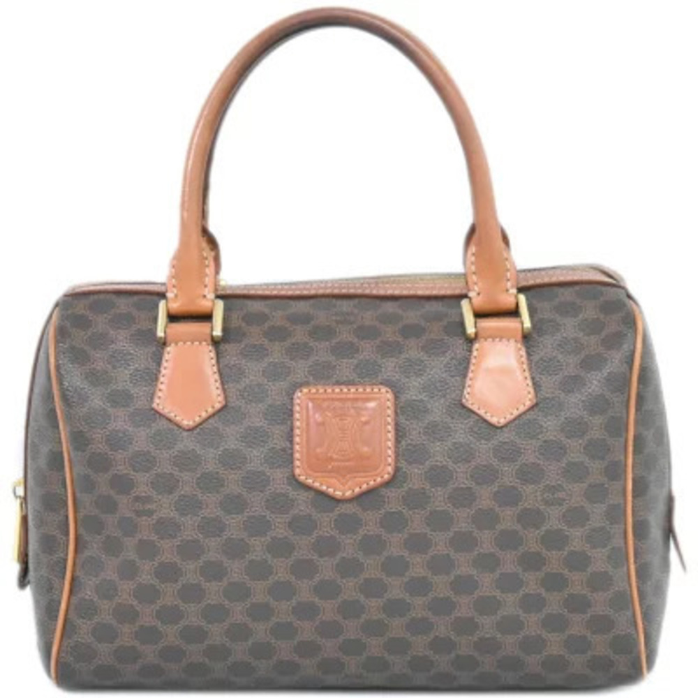 Celine Macadam Boston Bag Handbag Brown